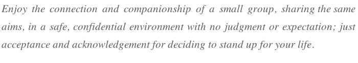 Enjoy the connection and companionship of a small group